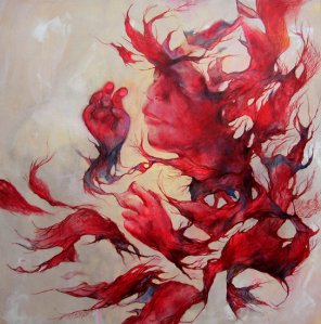 A-baby-fetus-emerges-from-blood-clots-in-this-powerful-painting-by-Shann-Larsson